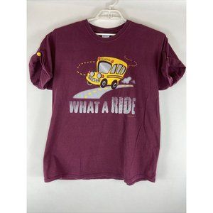 Back to School Bus Driver T-Shirt "What a Ride!" M